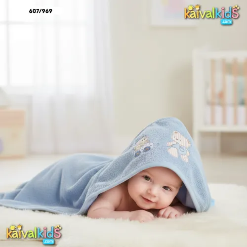 Soft Cotton Baby Swaddle Blanket with Hood - Zero 607/969