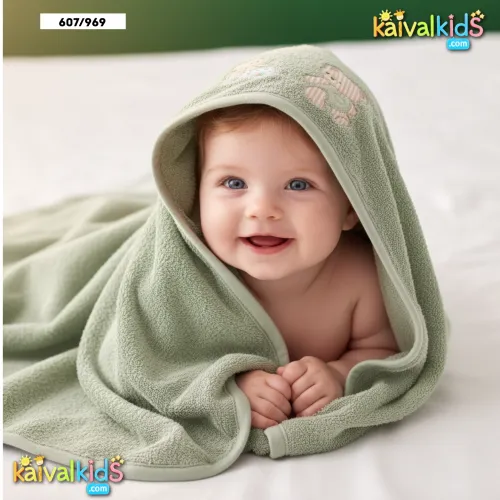 Soft Cotton Baby Swaddle Blanket with Hood - Zero 607/969