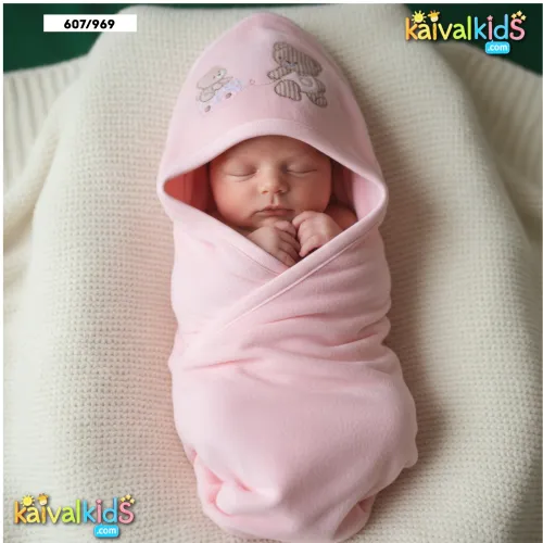 Soft Cotton Baby Swaddle Blanket with Hood - Zero 607/969