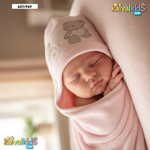 Soft Cotton Baby Swaddle Blanket with Hood - Zero 607/969