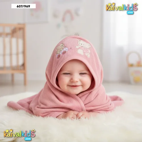 Soft Cotton Baby Swaddle Blanket with Hood - Zero 607/969