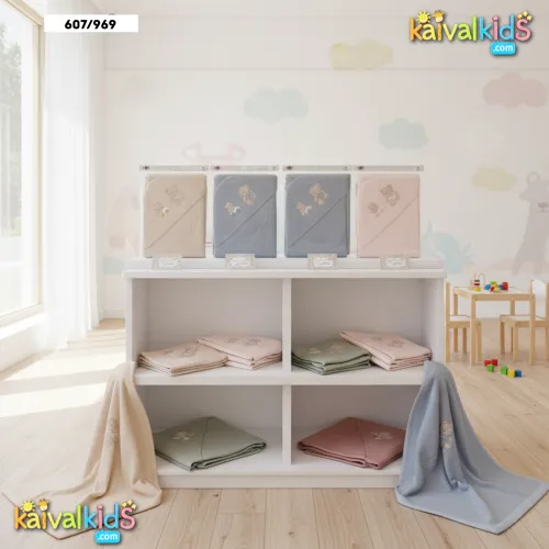 Soft Cotton Baby Swaddle Blanket with Hood - Zero 607/969