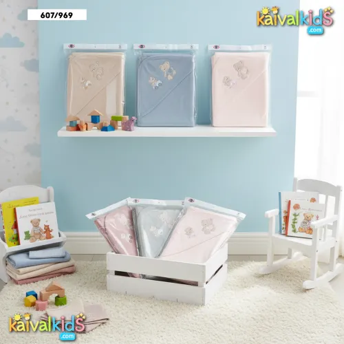 Soft Cotton Baby Swaddle Blanket with Hood - Zero 607/969