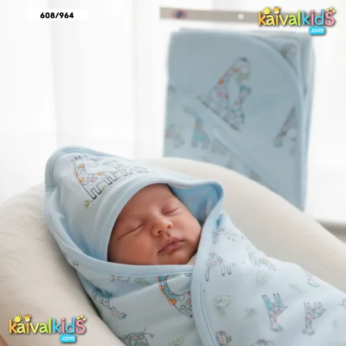 Hoodie Towel Soft Cotton Baby Swaddle Blanket with Hood - Zero 608/964