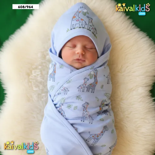 Hoodie Towel Soft Cotton Baby Swaddle Blanket with Hood - Zero 608/964