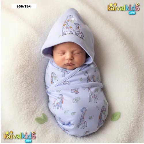 Hoodie Towel Soft Cotton Baby Swaddle Blanket with Hood - Zero 608/964