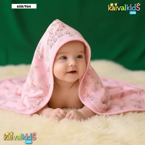 Hoodie Towel Soft Cotton Baby Swaddle Blanket with Hood - Zero 608/964