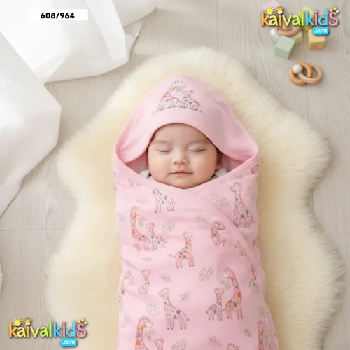 Hoodie Towel Soft Cotton Baby Swaddle Blanket with Hood - Zero 608/964