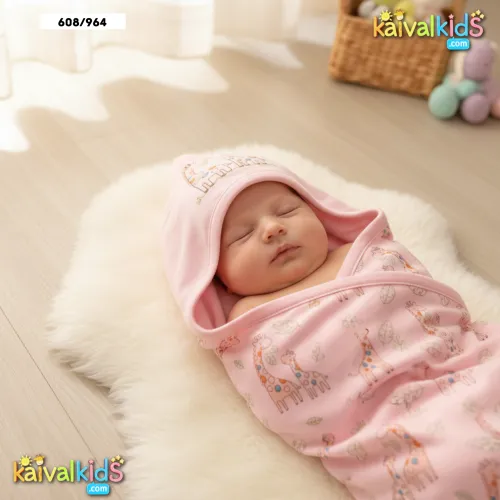 Hoodie Towel Soft Cotton Baby Swaddle Blanket with Hood - Zero 608/964