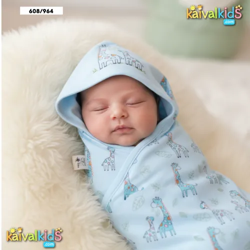 Hoodie Towel Soft Cotton Baby Swaddle Blanket with Hood - Zero 608/964