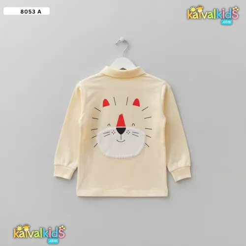 Premium Cotton Kids High-Neck Tshirt 8053 A