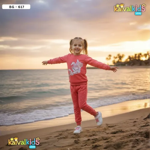 Girls Sweatshirt and Jogger Set - 2 Piece Outfit (BG-617)