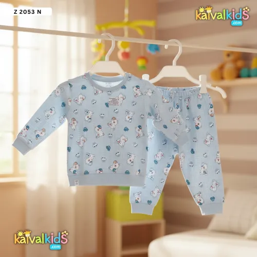 Kids Night suit set | Cotton Printed Nightwear Sets Z 2053 N