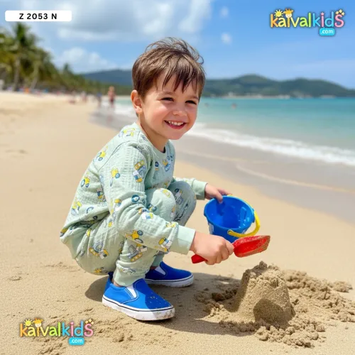 Kids Night suit set | Cotton Printed Nightwear Sets Z 2053 N