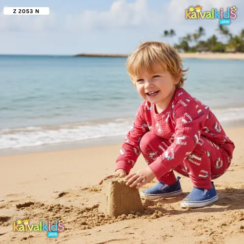 Kids Night suit set | Cotton Printed Nightwear Sets Z 2053 N